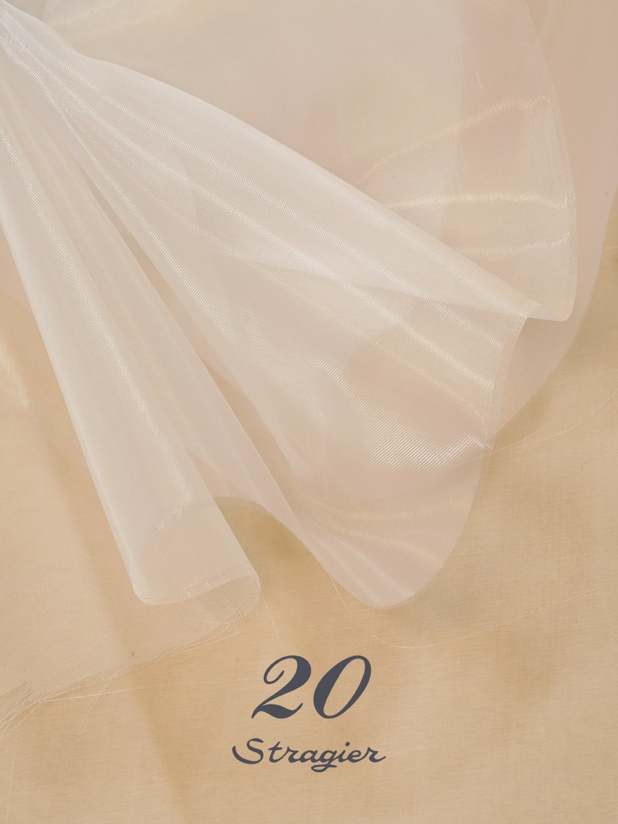 soft Horsehair fabric - Plain - Stragier Ivory