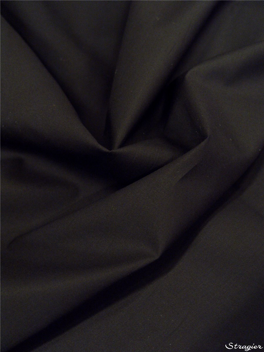 Cotton Batiste 80's - Plain - Noir