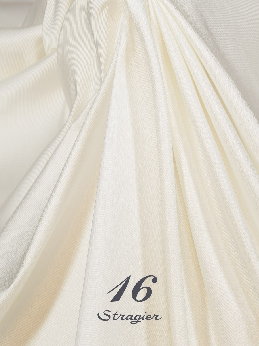 Cannelé de Soie - uni - Porcelaine Stragier