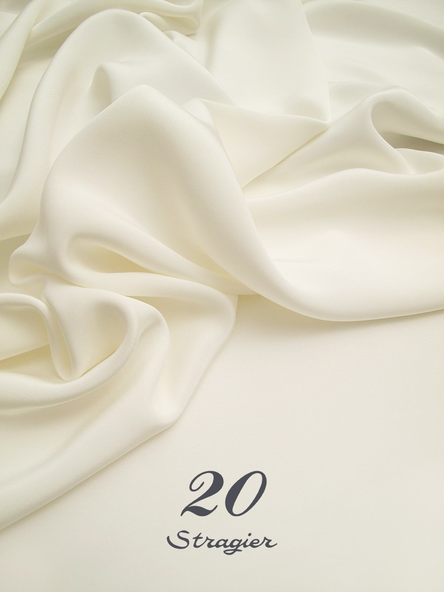 Silk Cloth - Heavy - Plain - Stragier Ivory