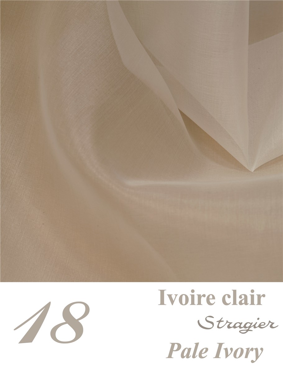Silk Organza - extra fine - Plain - Ivoire clair Stragier