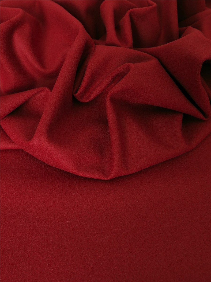 Fulled Merino Wool - Plain - Rouge Persan