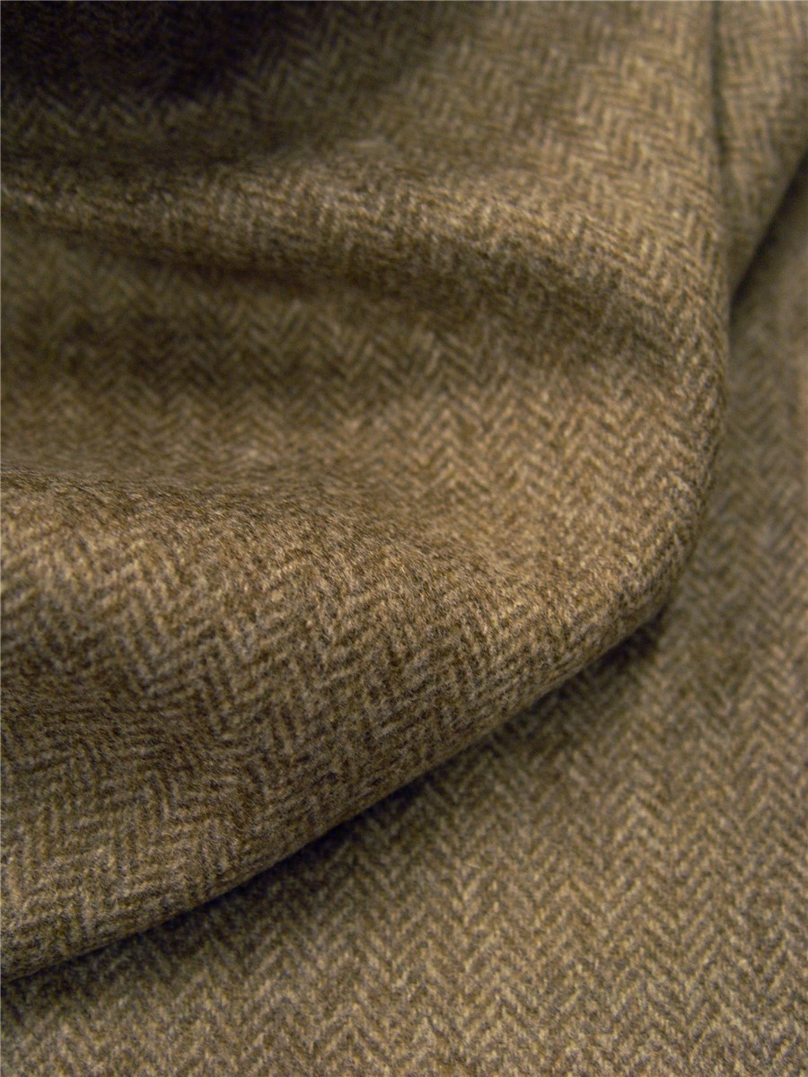 Fulled Wool - Chevrons - Havane