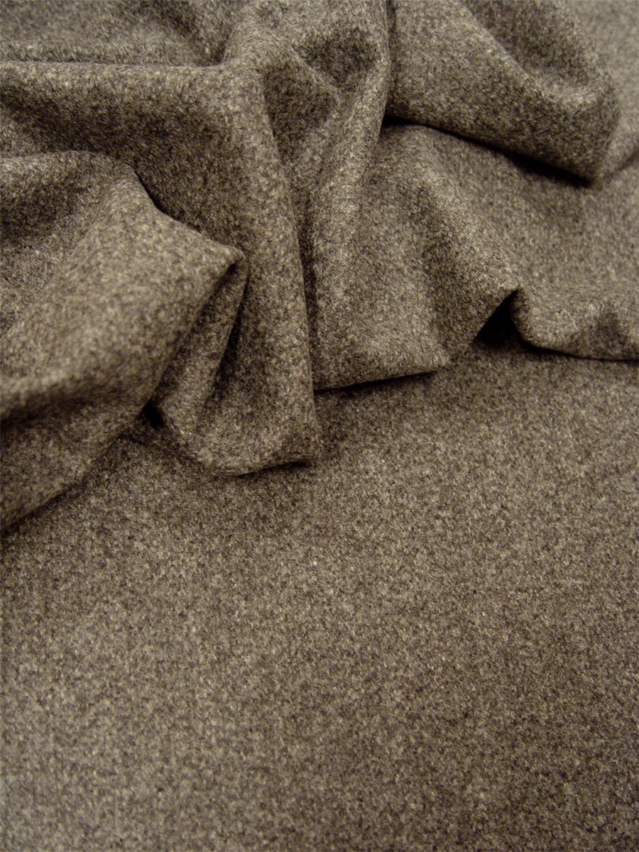 Fulled Wool - Tweed - Plain - Taupé