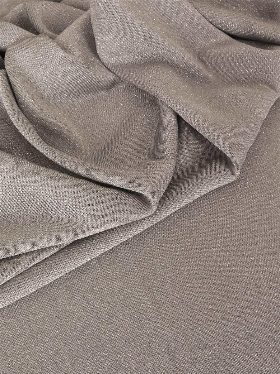 Knitted Fabric - flowing - sparkling - Plain - Argent