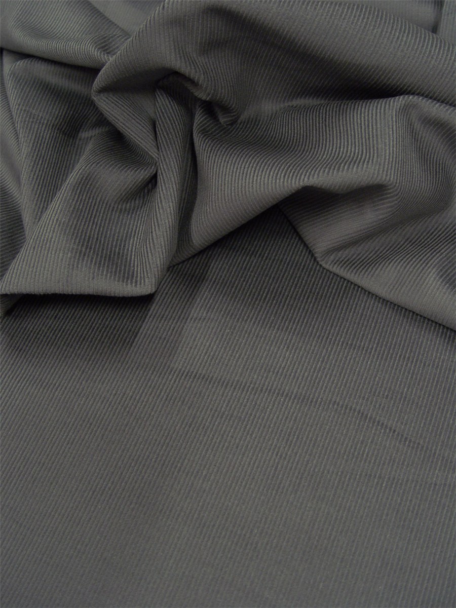 Velours milleraies Extra - Uni - Gris Etain