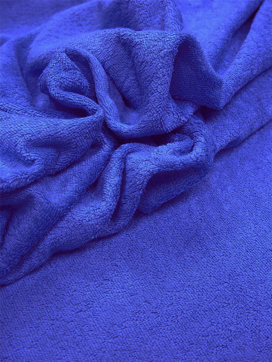 Tissu Eponge moelleux - Uni - Bleu  Roi
