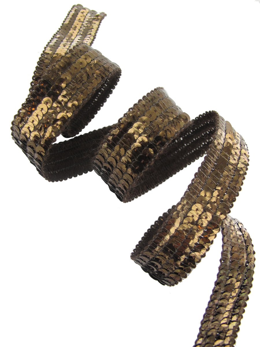 Sequin Trim - Plain - Mordoré - 20 mm