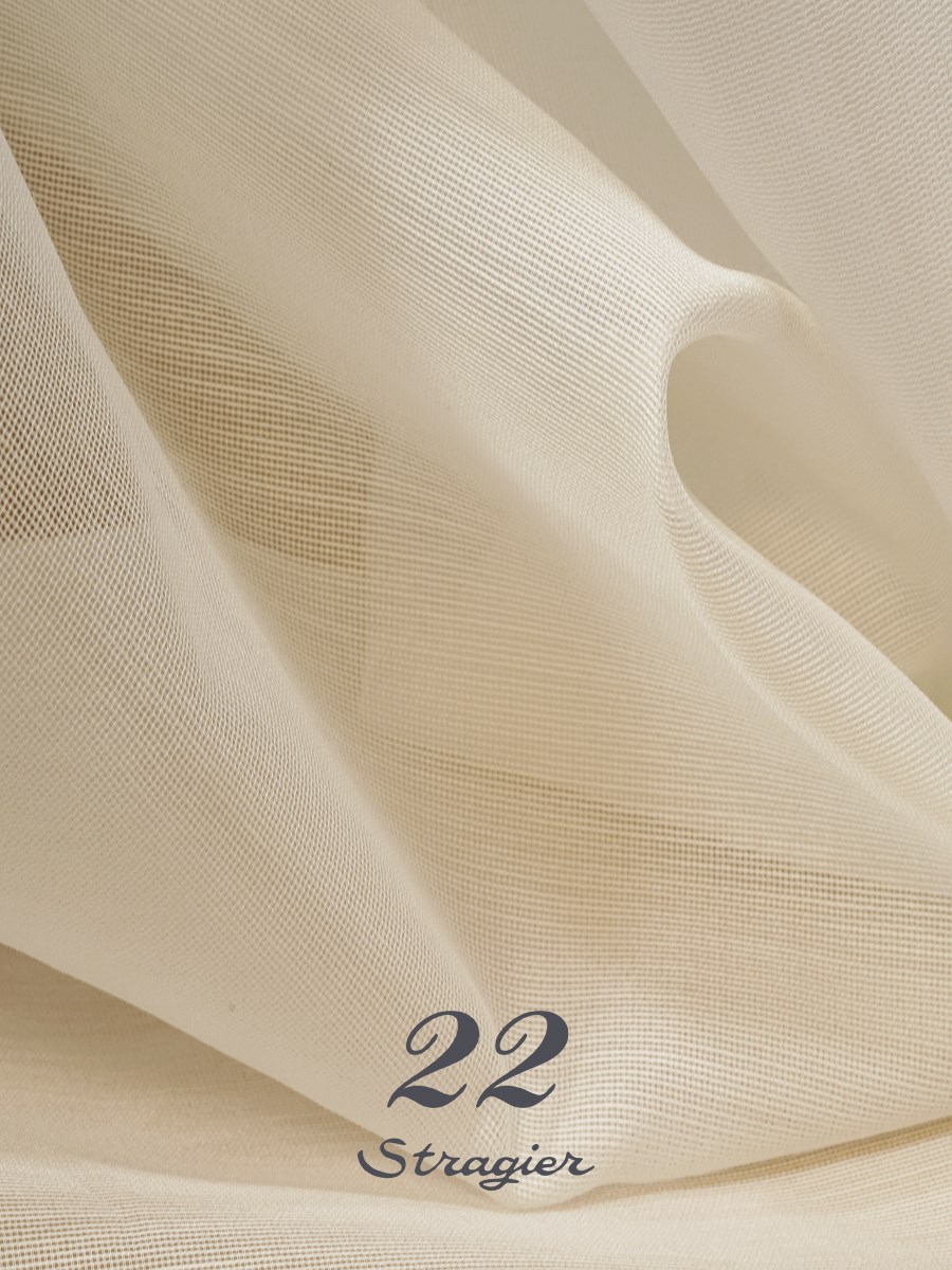 Wool & Silk Gauze - Plain - Stragier Cream