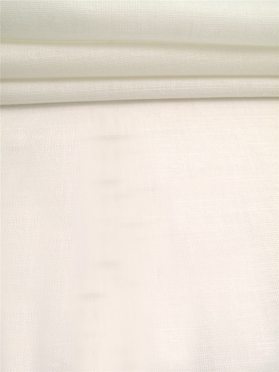 Lin mélangé pour nappes - uni - White - 230 cm