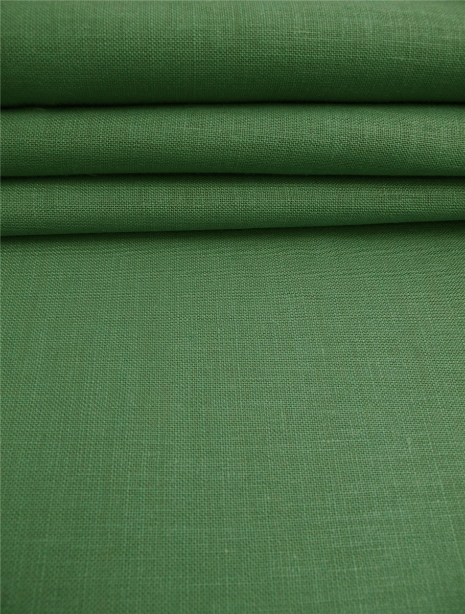 Linen for Tablecloth - blended - Plain - Garden Green - 160 cm