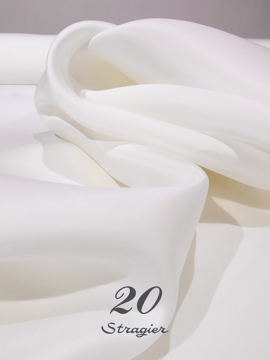 Triple Satin Organza - Plain - Ivoire Stragier