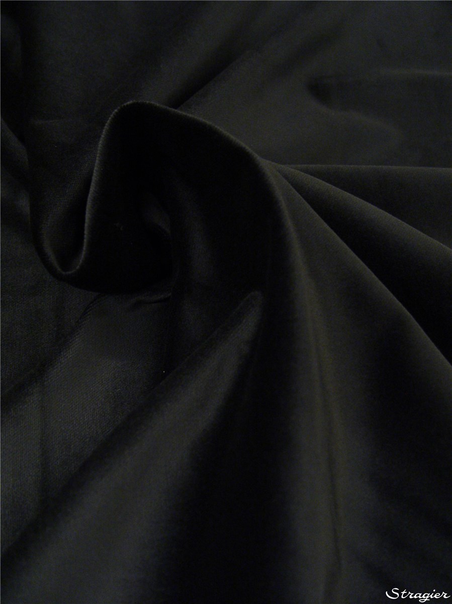Velvet - smooth - Plain - Noir