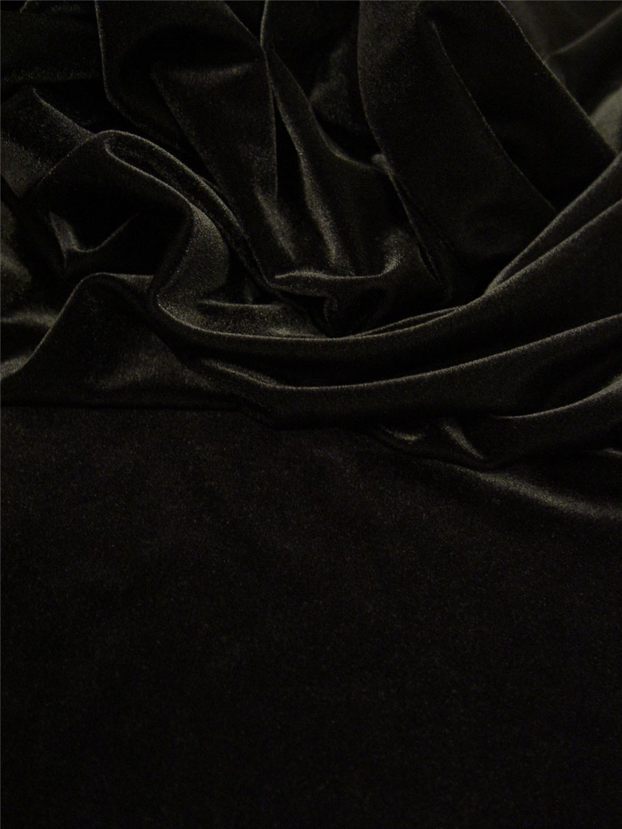 Velvet - smooth - stretch - Plain - Noir