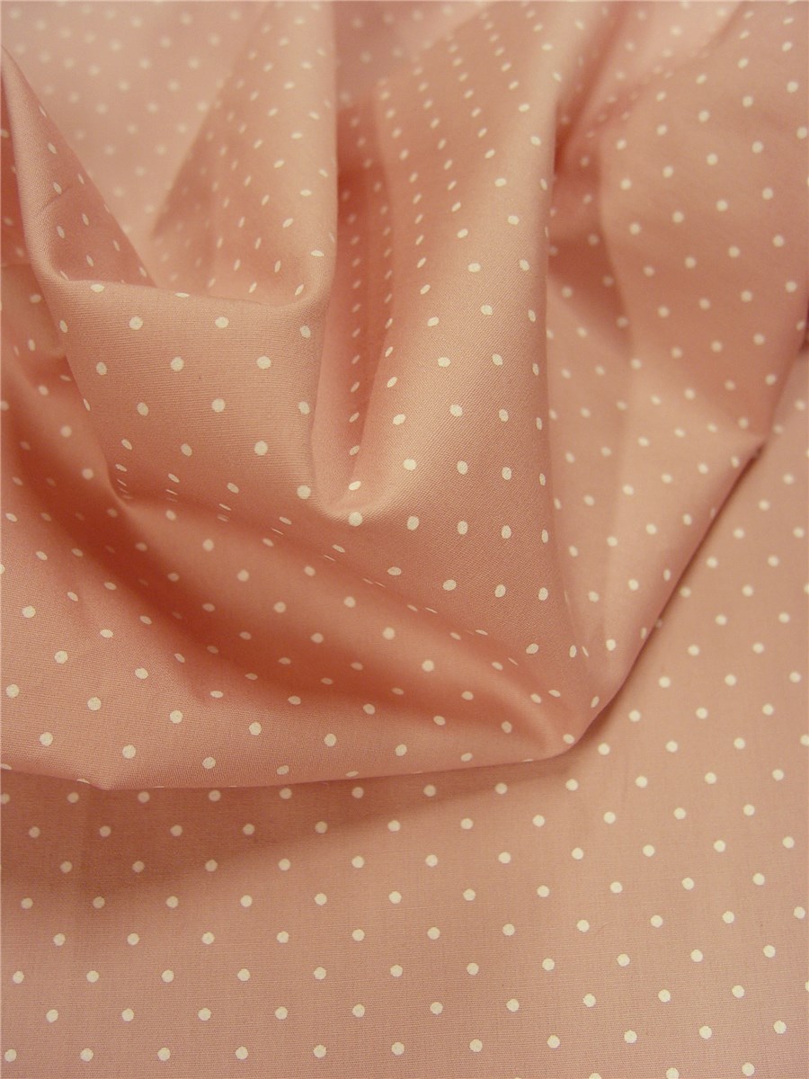 Popeline - Pois 2mm - Rose Zéphyr 