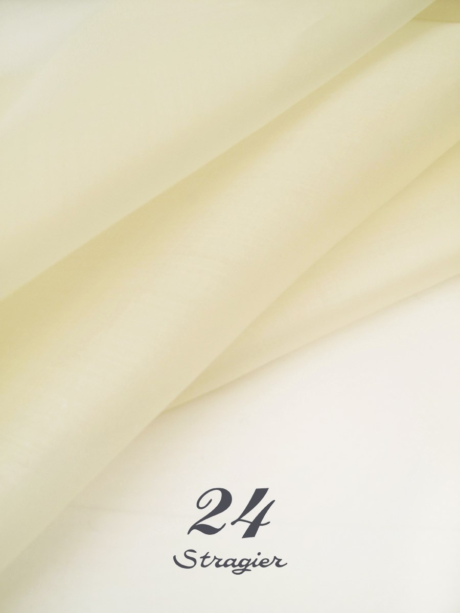 Organza extra fin - Uni - Vanille Stragier 