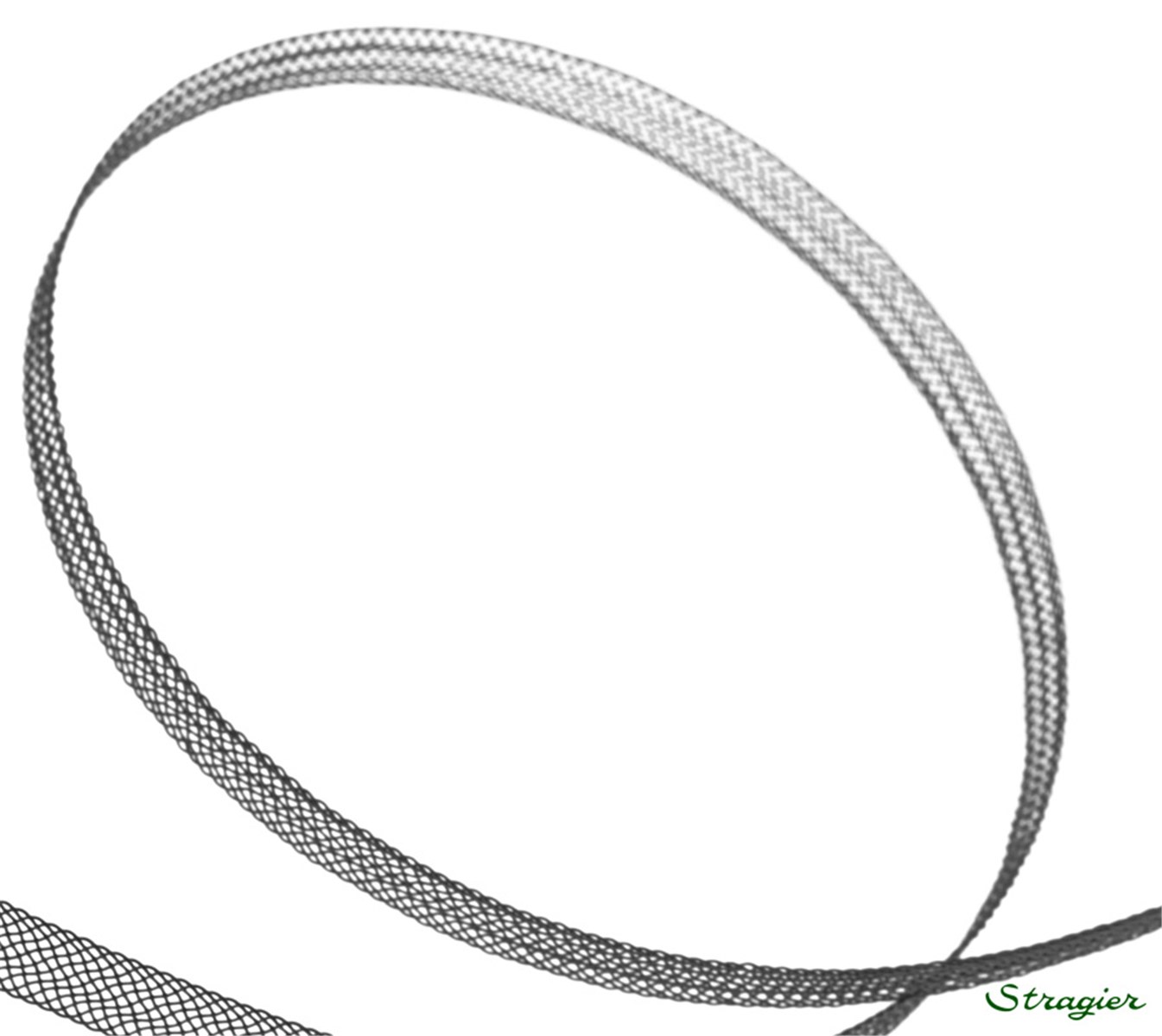 Bande de Crin fin - sans fil - uni - Noir - 4 mm