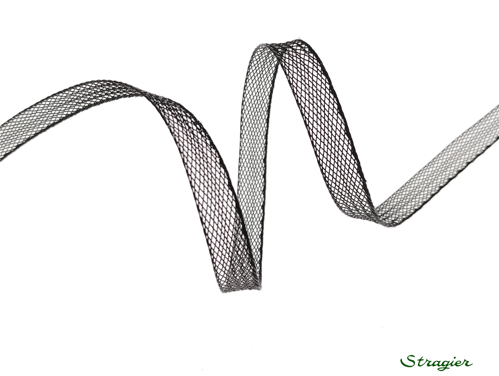 Horsehair braid - coarse - with thread - Plain - Noir - 9 mm
