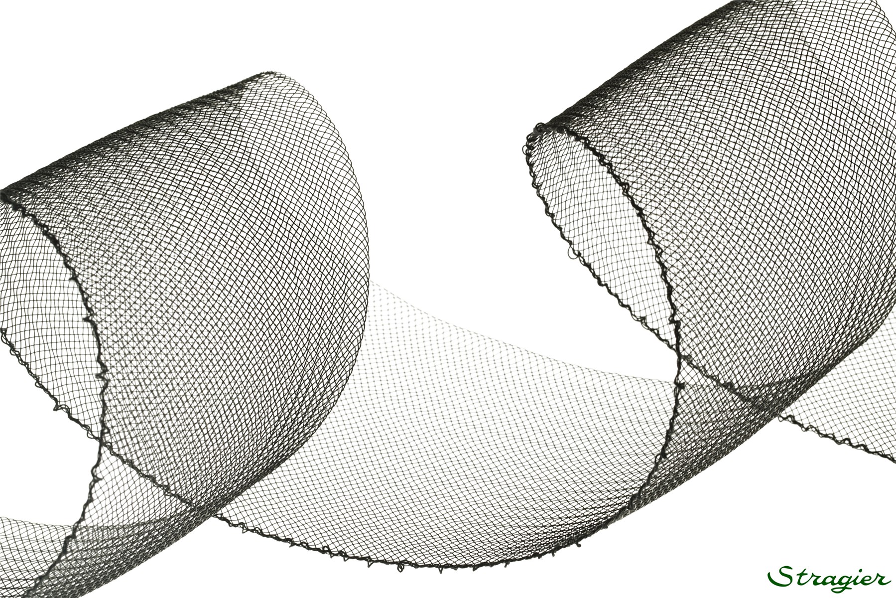 Bande de Crin raide - avec fil - uni - Noir - 100 mm