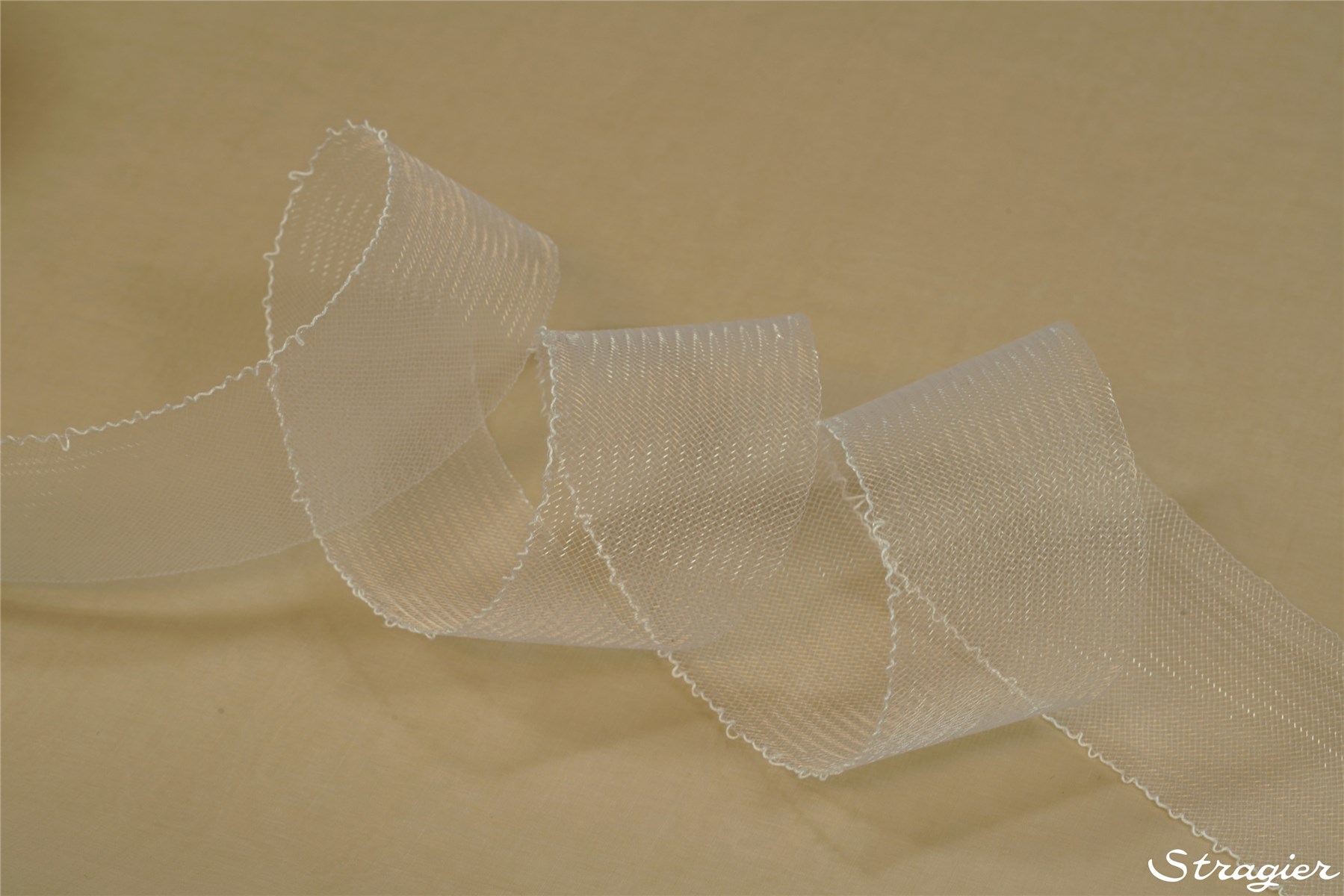 Horsehair braid - fine - with thread - Plain - Ivoire - 54 mm