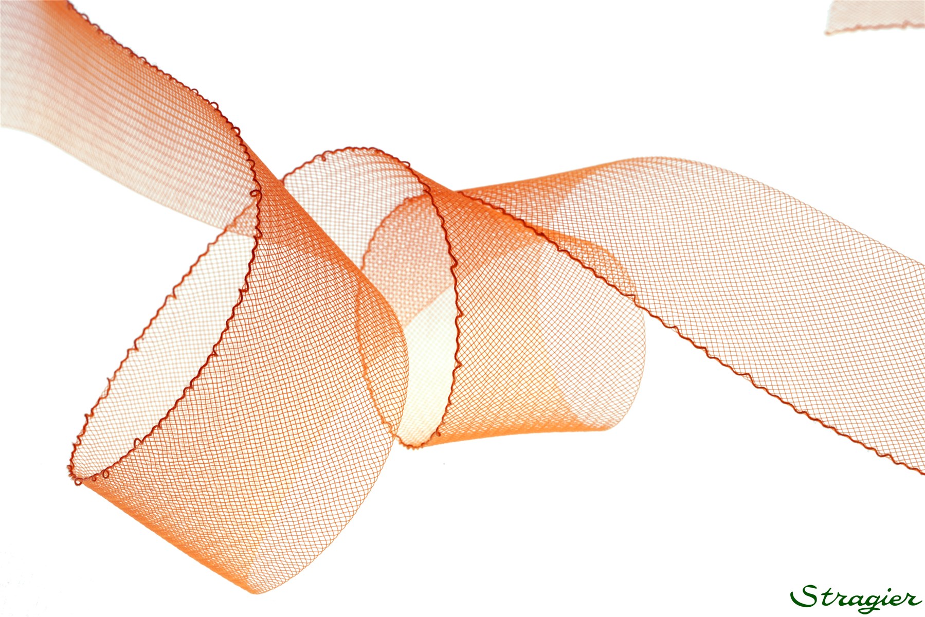 Horsehair braid - fine - with thread - Plain - Mandarine - 54 mm