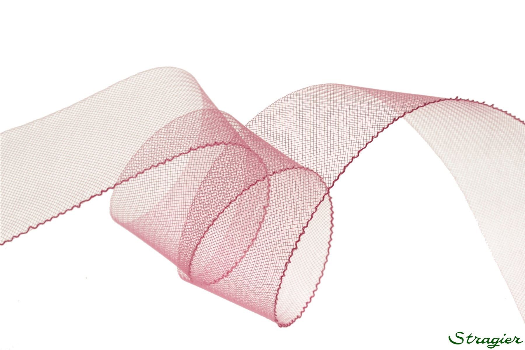 Bande de Crin fin - avec fil - uni - Shocking Pink - 54 mm