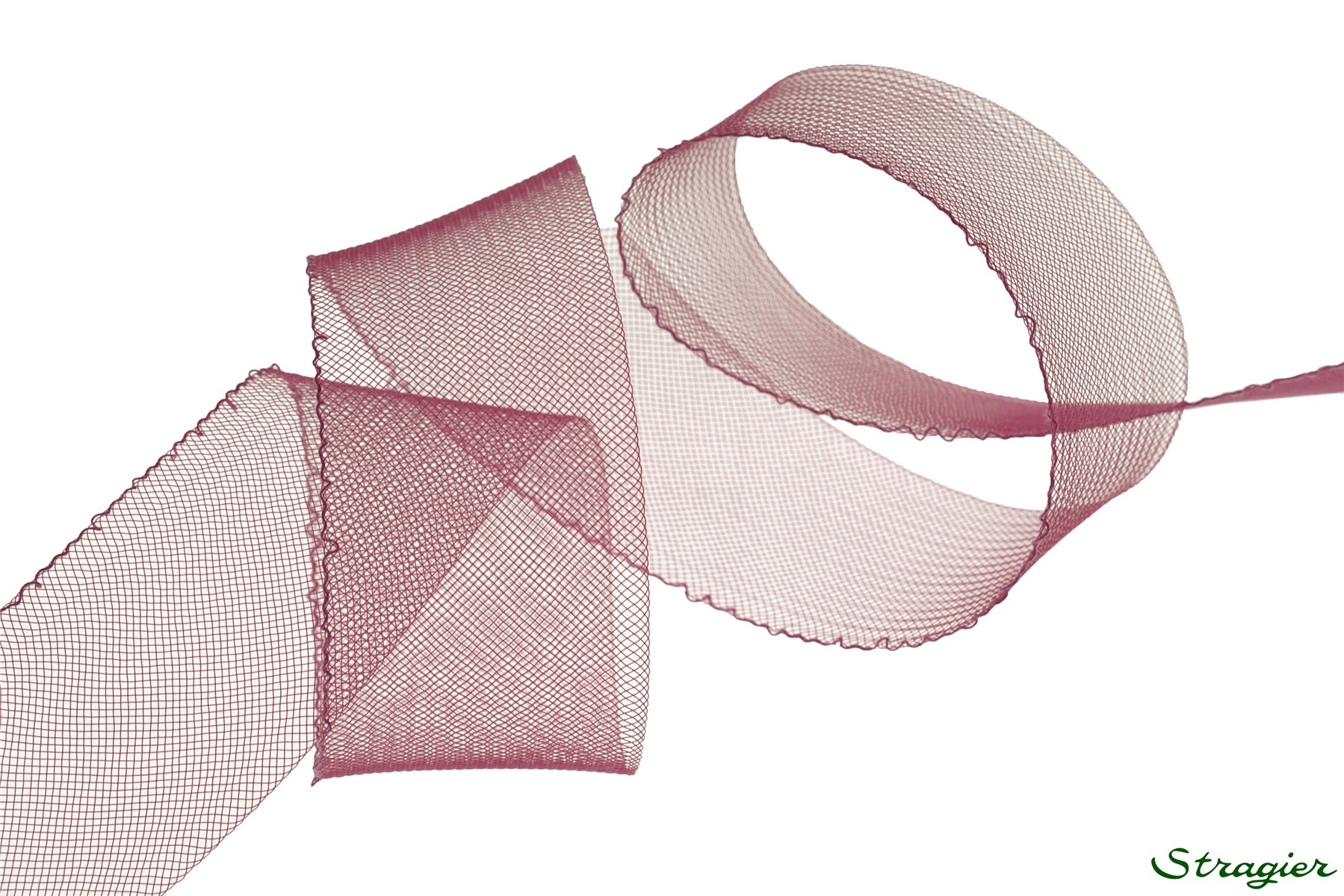 Bande de Crin fin - avec fil - uni - Magenta - 54 mm