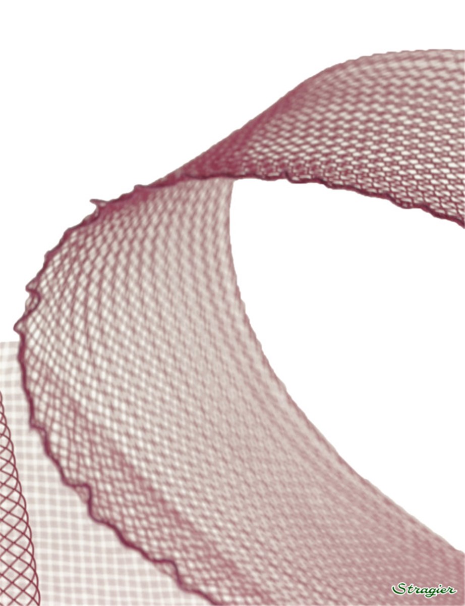 Bande de Crin fin - avec fil - uni - Magenta - 54 mm
