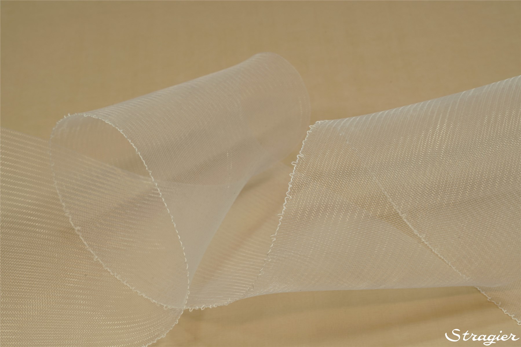 Horsehair braid - fine - with thread - Plain - Ivoire - 150 mm