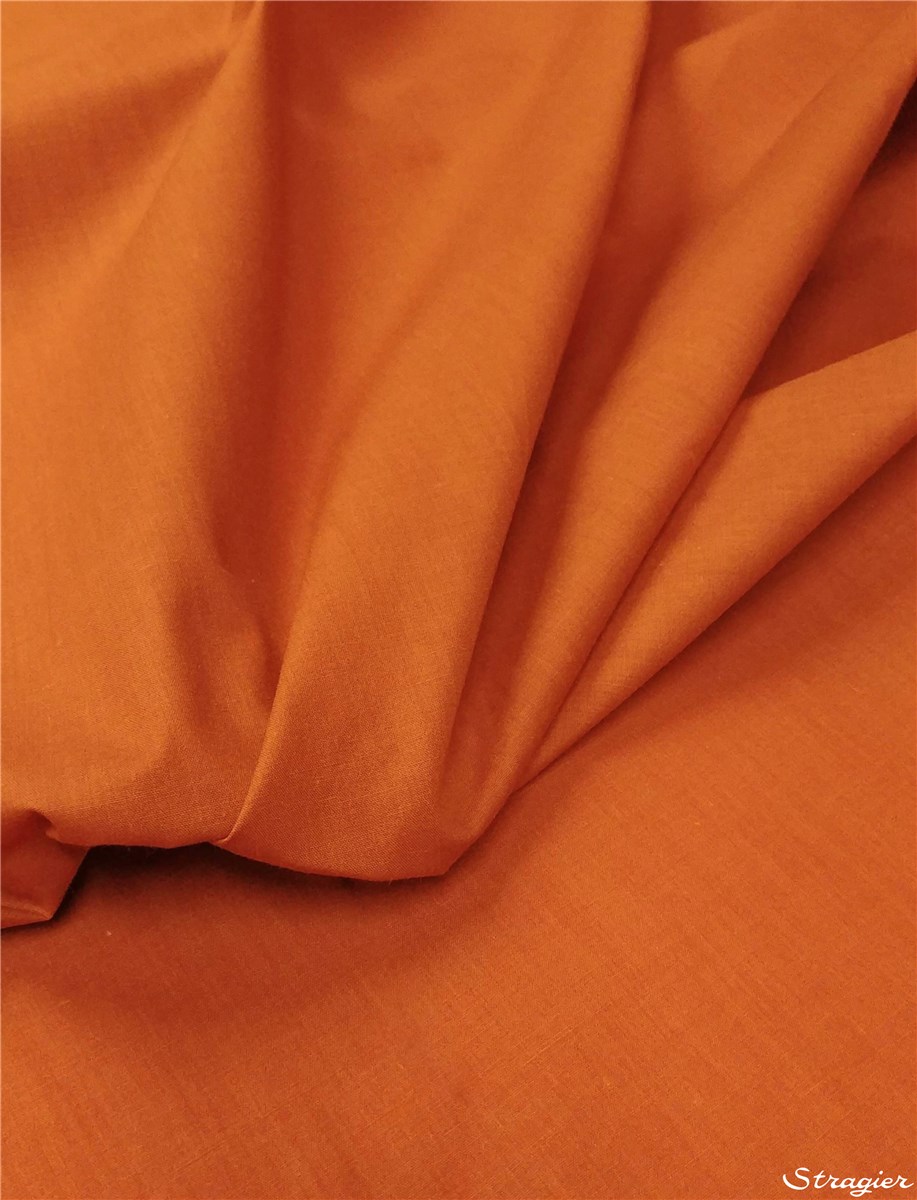 Imper Coton toilé - uni - Paprika 