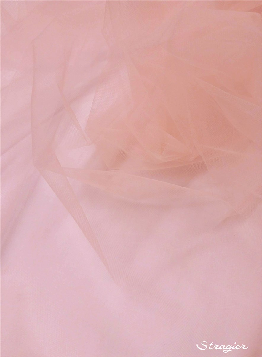 Tulle demi souple - uni - Rose Pastel