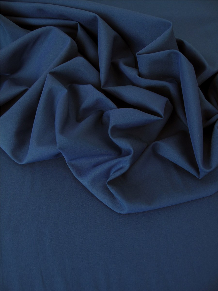Fil à Fil - pur coton - Uni - Bleu Touareg