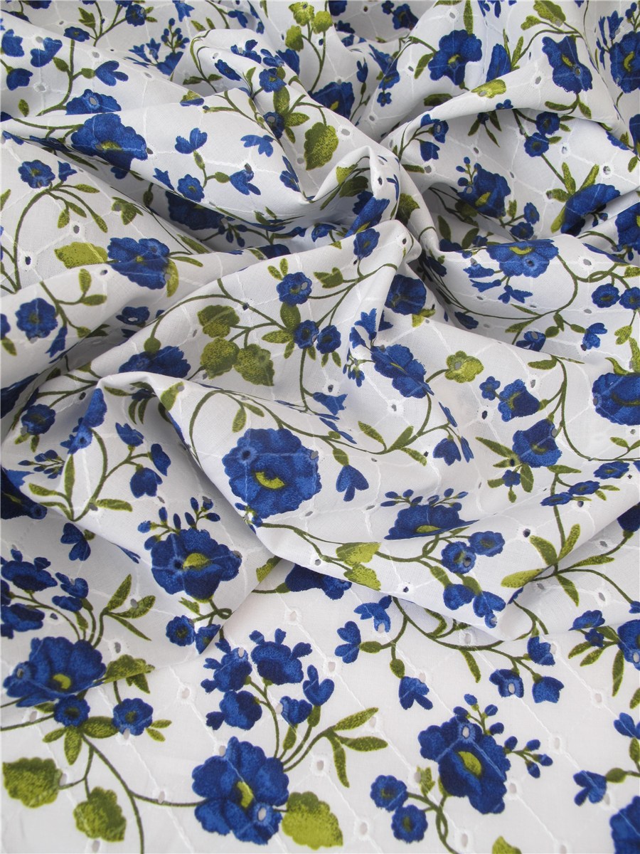 Broderie anglaise - Sibylline - Bleuet