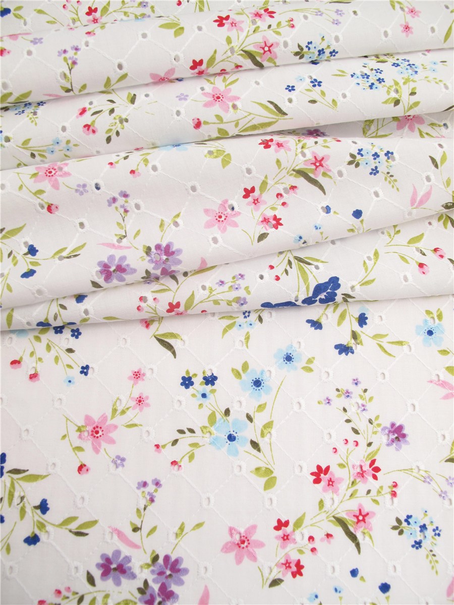 Eyelet Embroidery Cotton Lace Fabric - Mademoiselle - 4