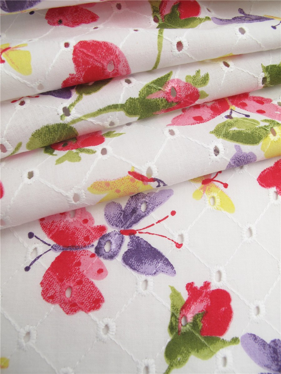 Eyelet Embroidery Cotton Lace Fabric - Lucille - 8