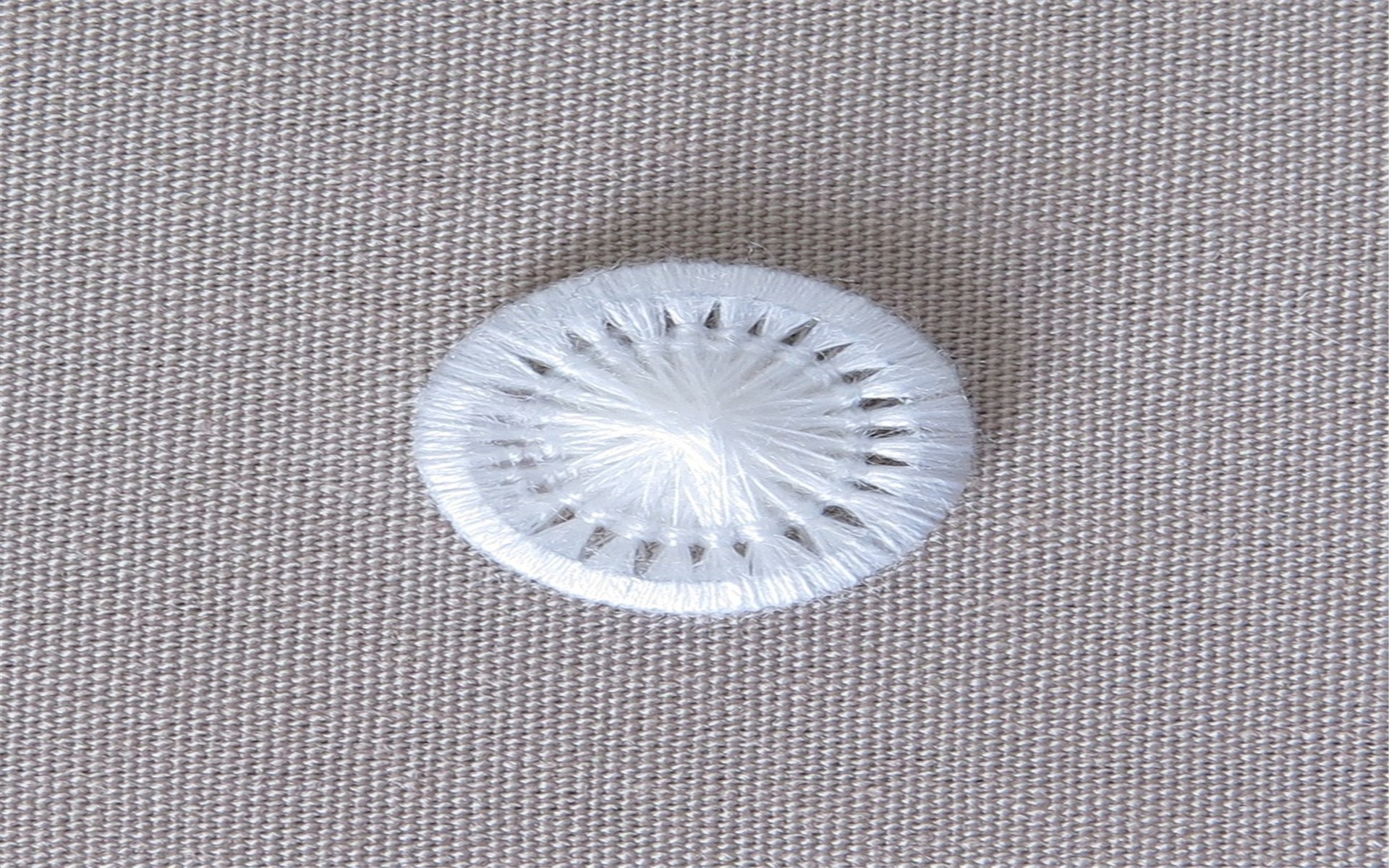 Bouton Mouliné - Elisabeth - Blanc - 15 mm