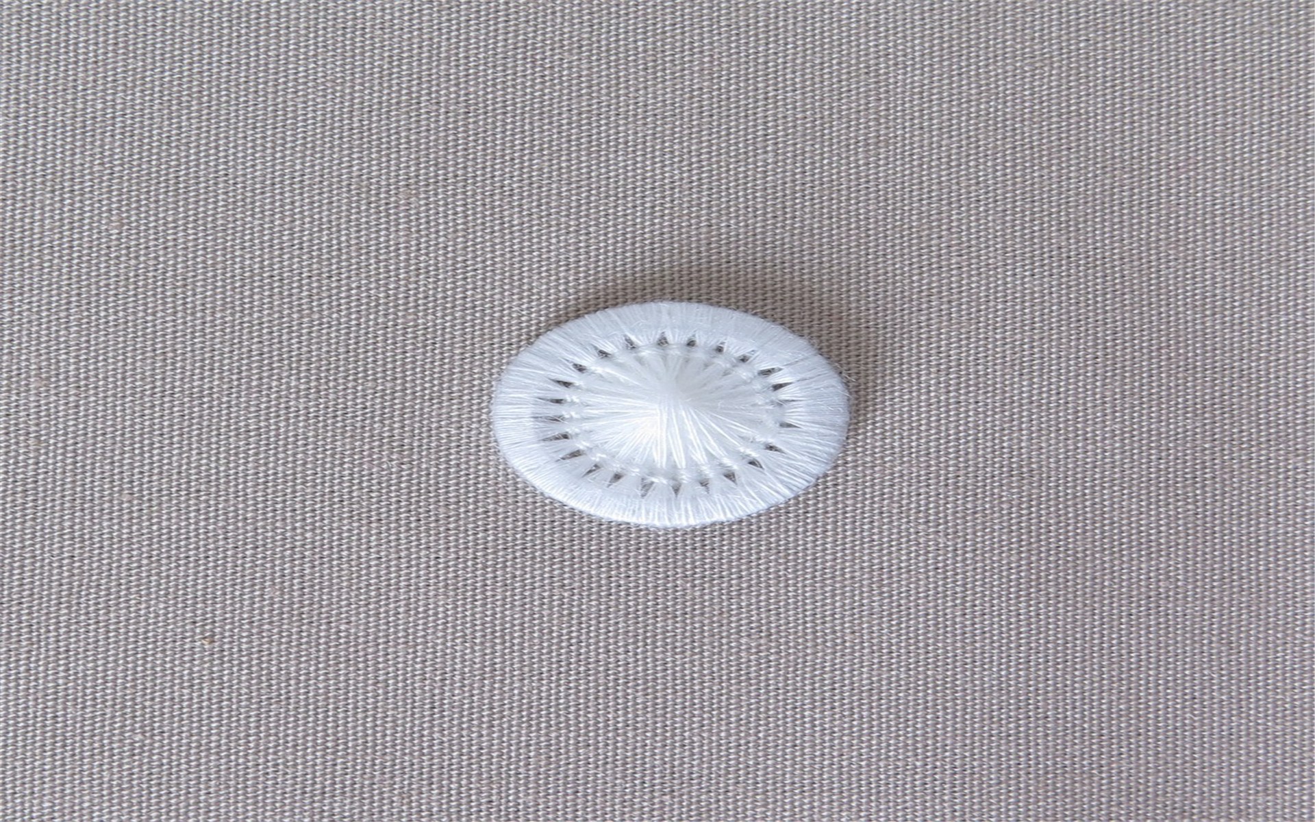 Bouton Mouliné - Elisabeth - Blanc - 10 mm