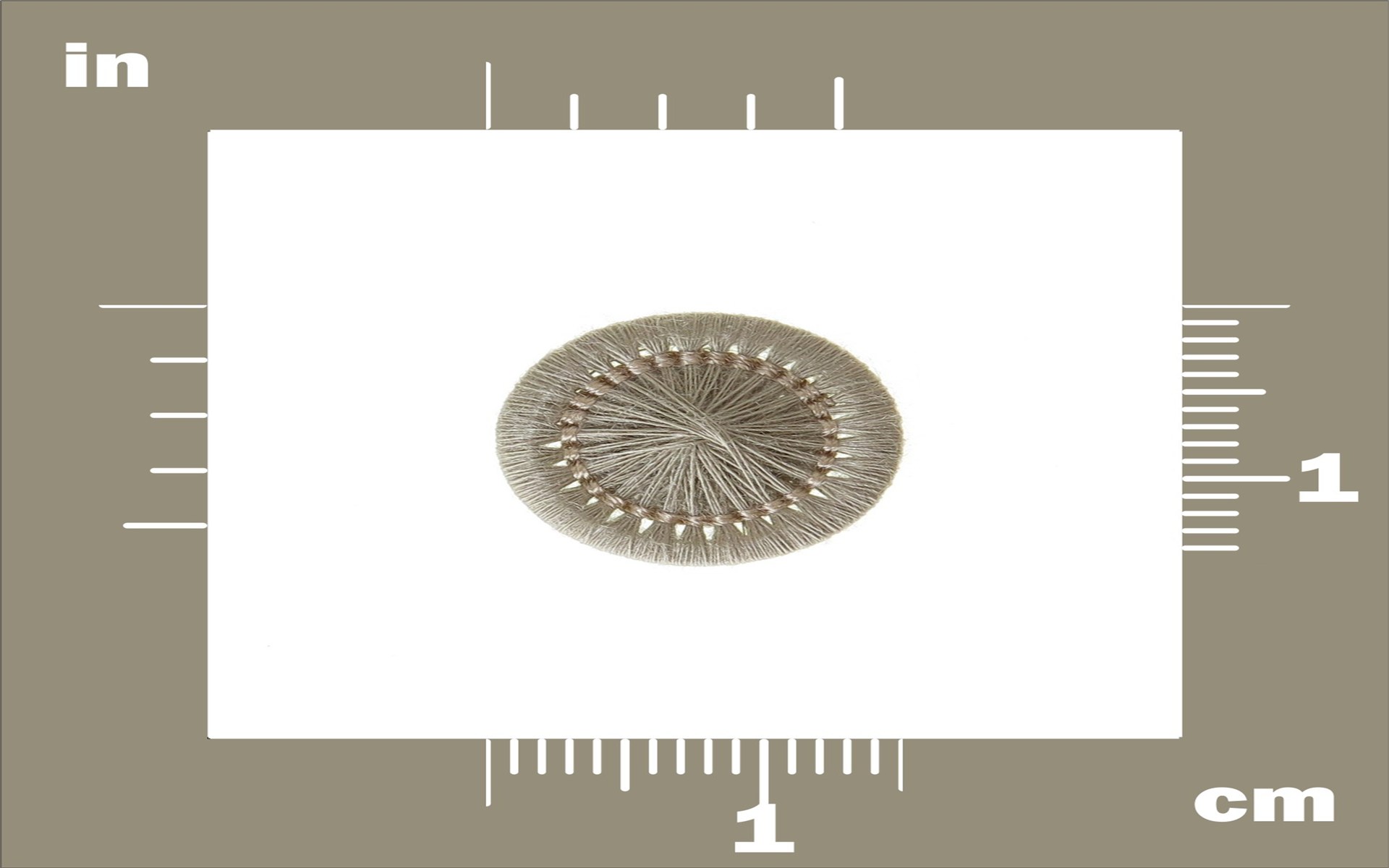 Thread Buttons - Elisabeth - Beige Taupe - 15 mm