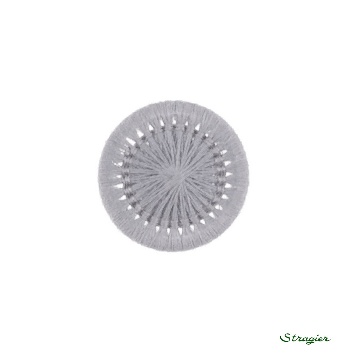 Bouton Mouliné - Elisabeth - Gris Argent - 15 mm