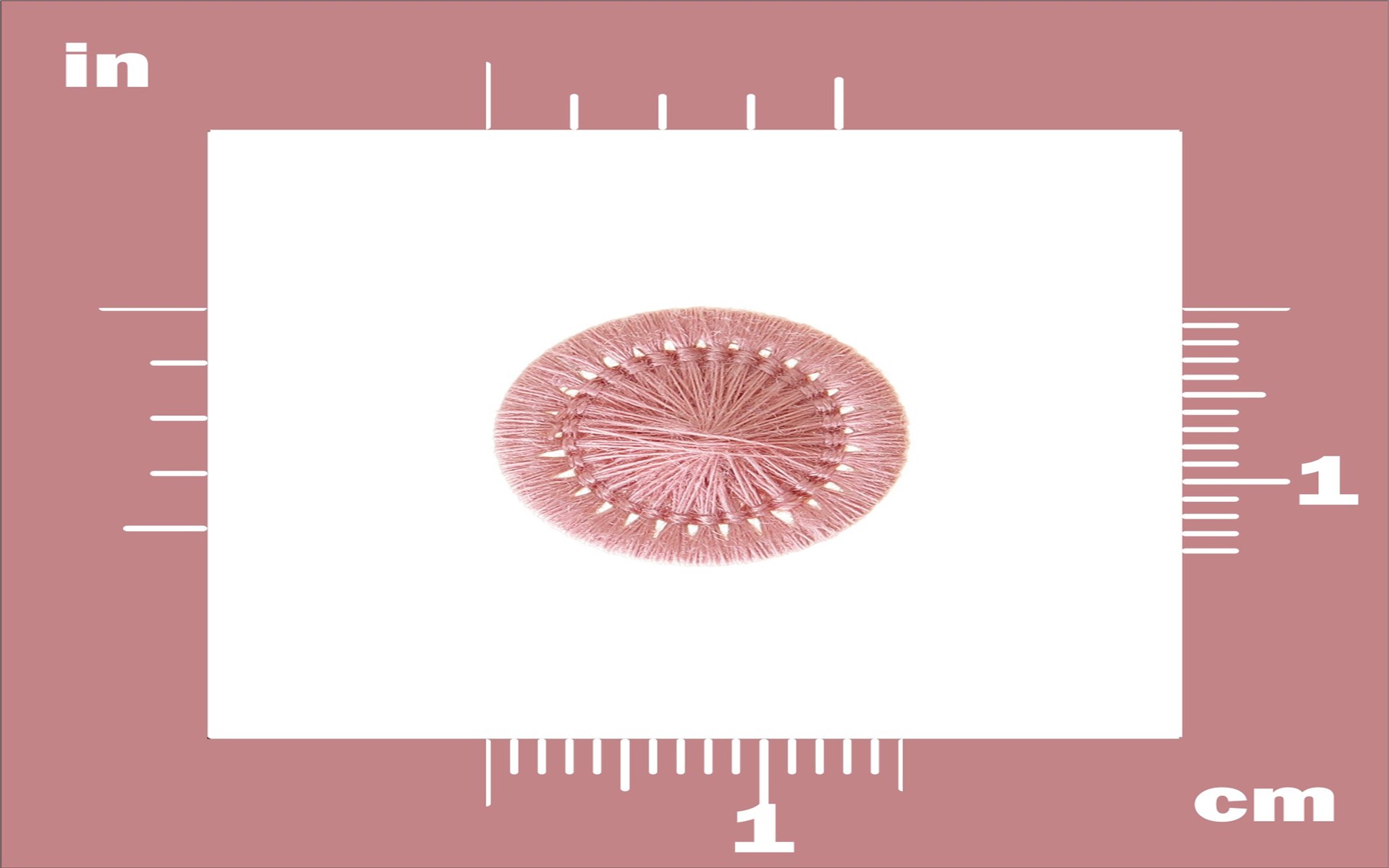 Bouton Mouliné - Elisabeth - Rose Zéphyr - 15 mm