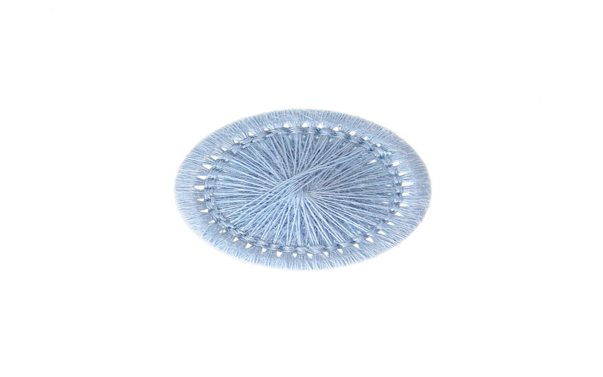 Bouton Mouliné - Elisabeth - Azur - 15 mm