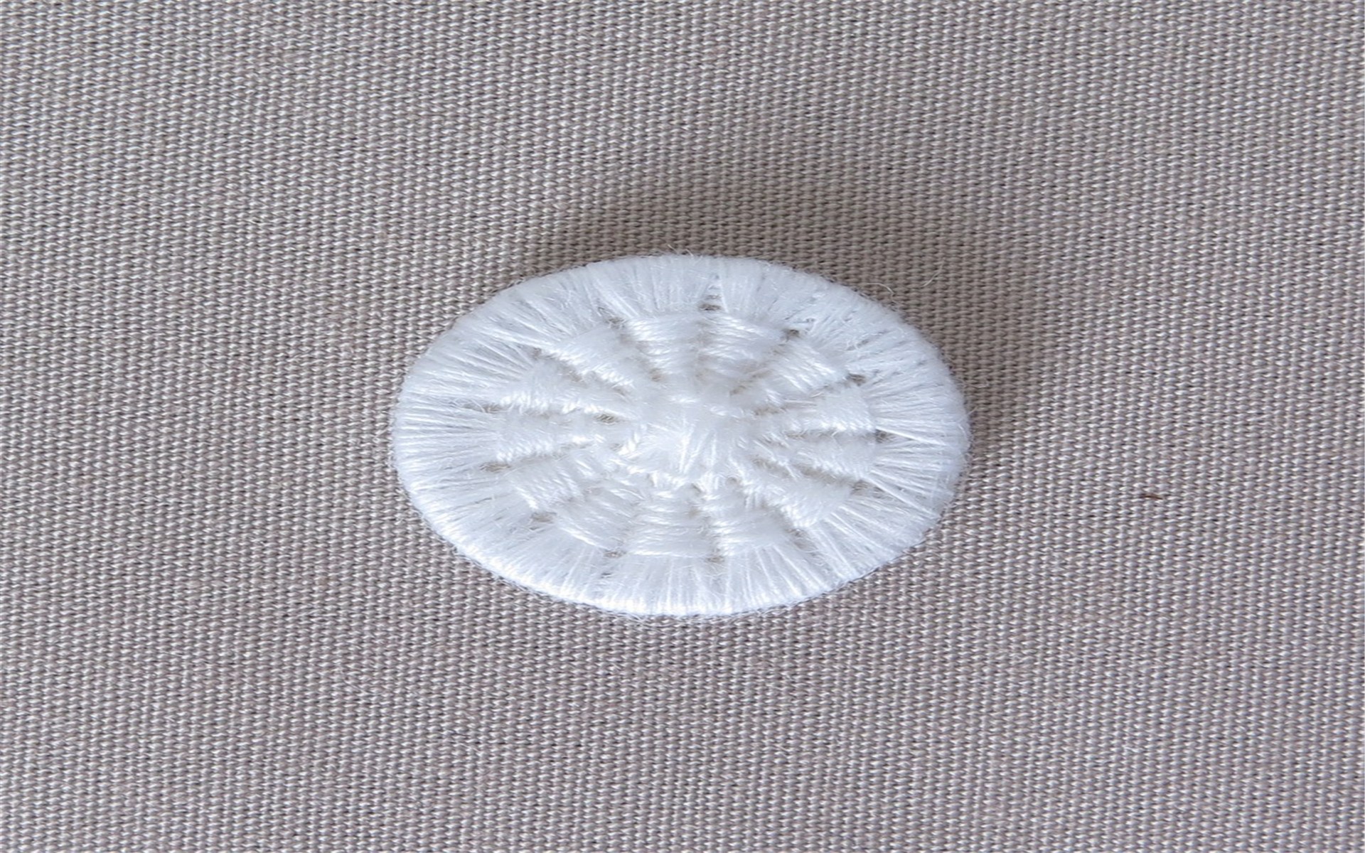 Bouton Mouliné - Eleonore - Blanc - 15 mm