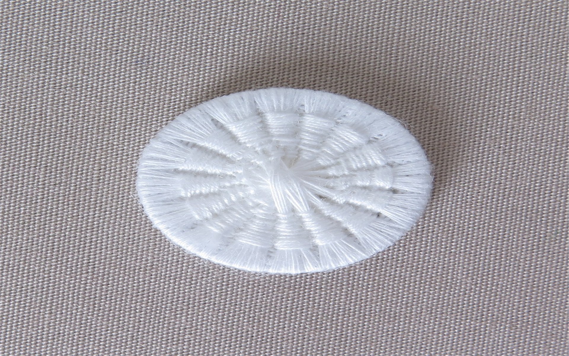 Bouton Mouliné - Eleonore - Blanc - 18 mm