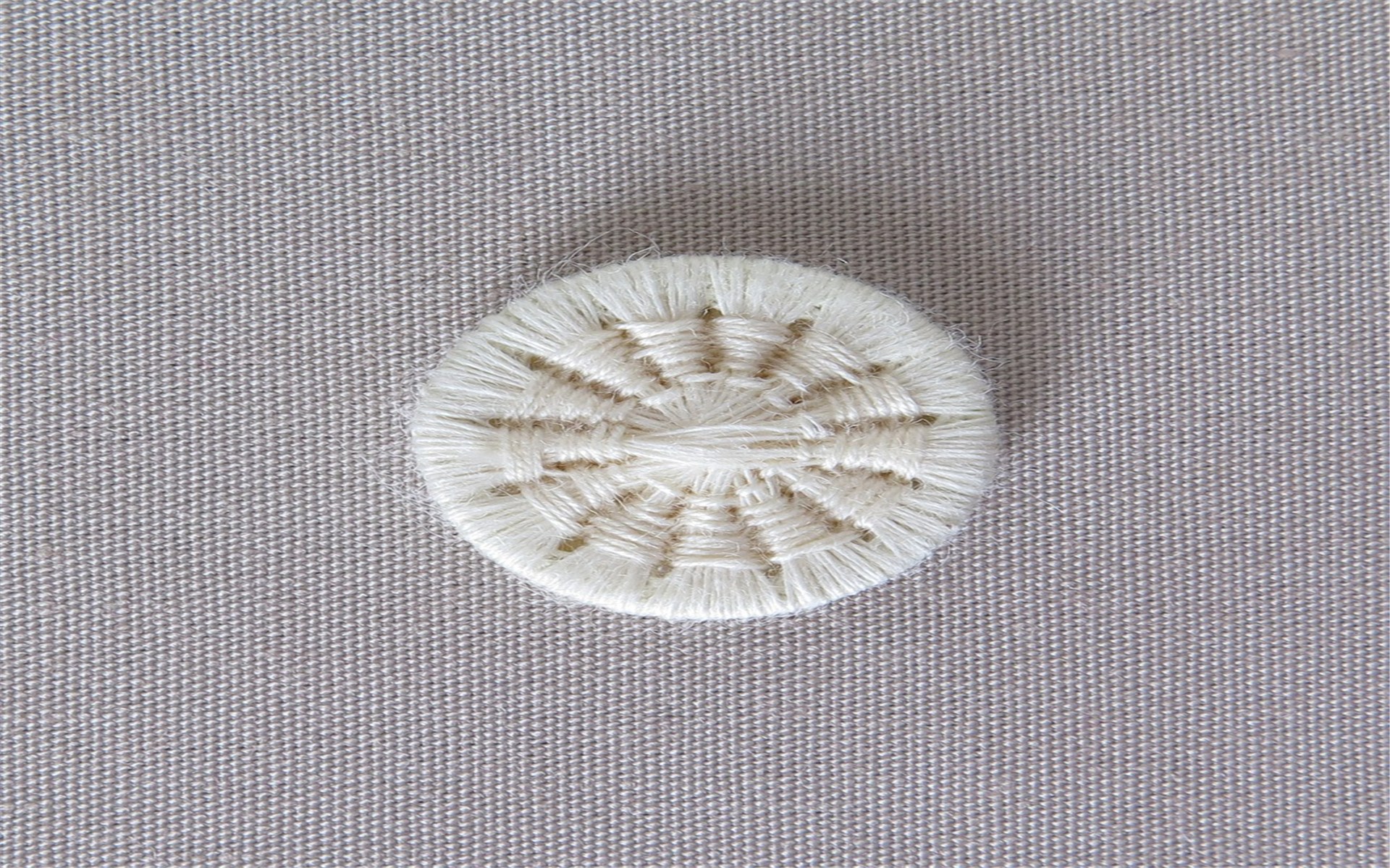 Bouton Mouliné - Eleonore - Naturel - 15 mm