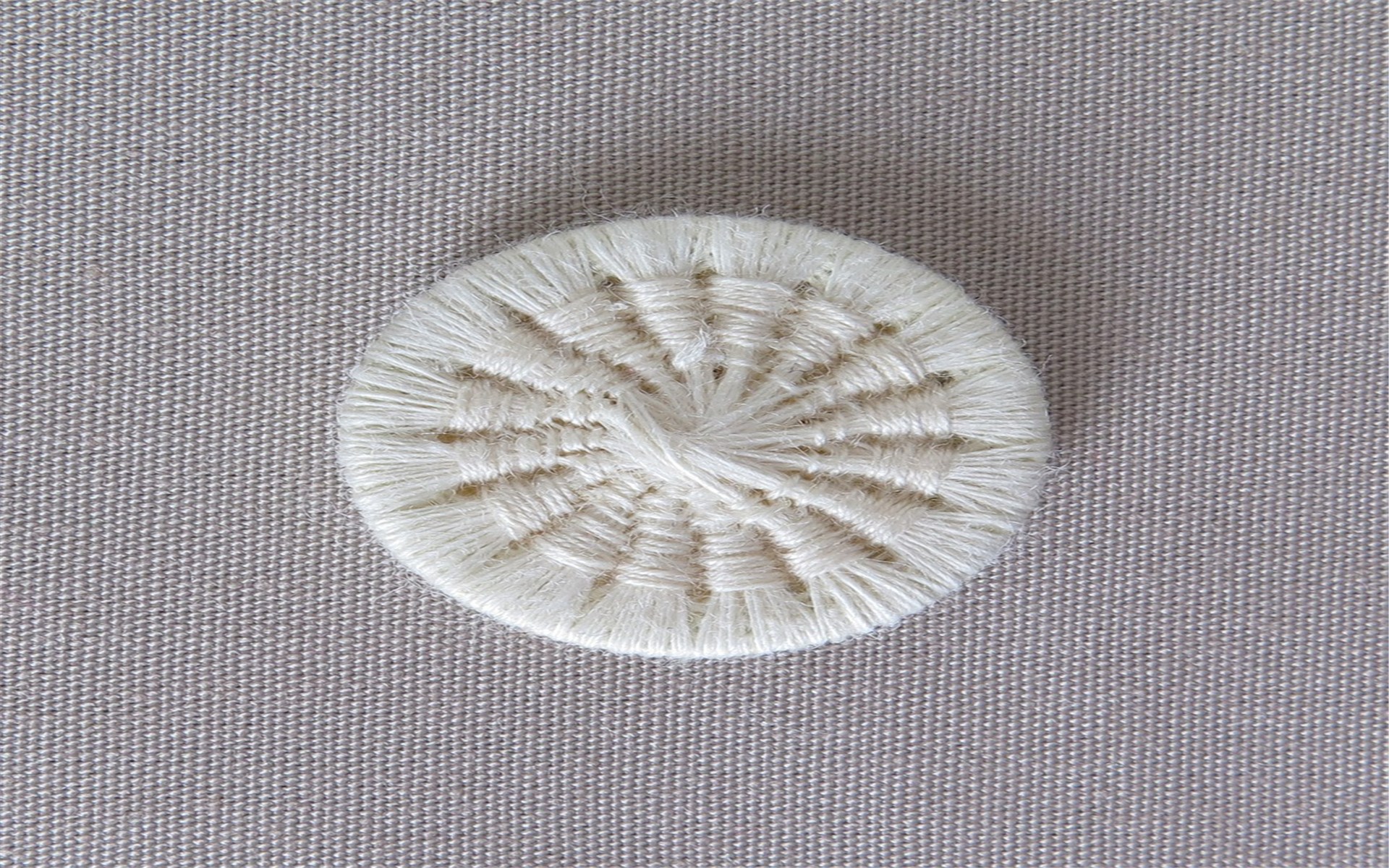 Bouton Mouliné - Eleonore - Naturel - 18 mm