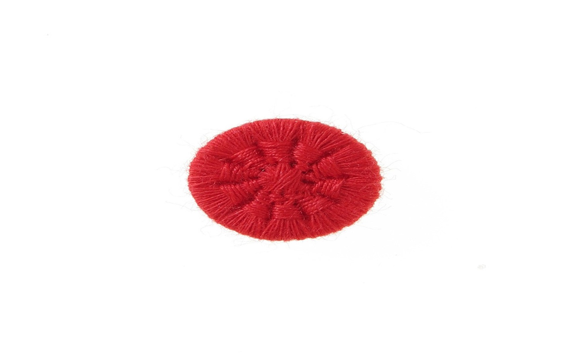 Bouton Mouliné - Eleonore - Rouge Rubis - 12 mm