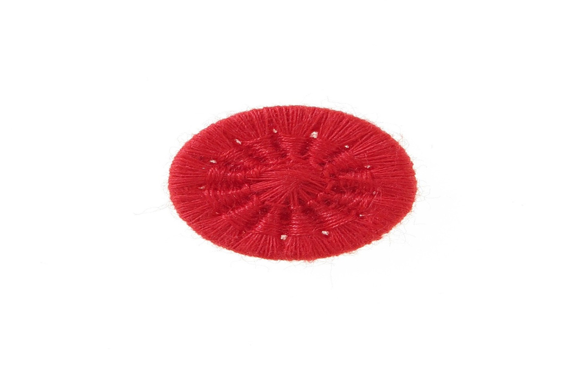 Bouton Mouliné - Eleonore - Rouge Rubis - 15 mm