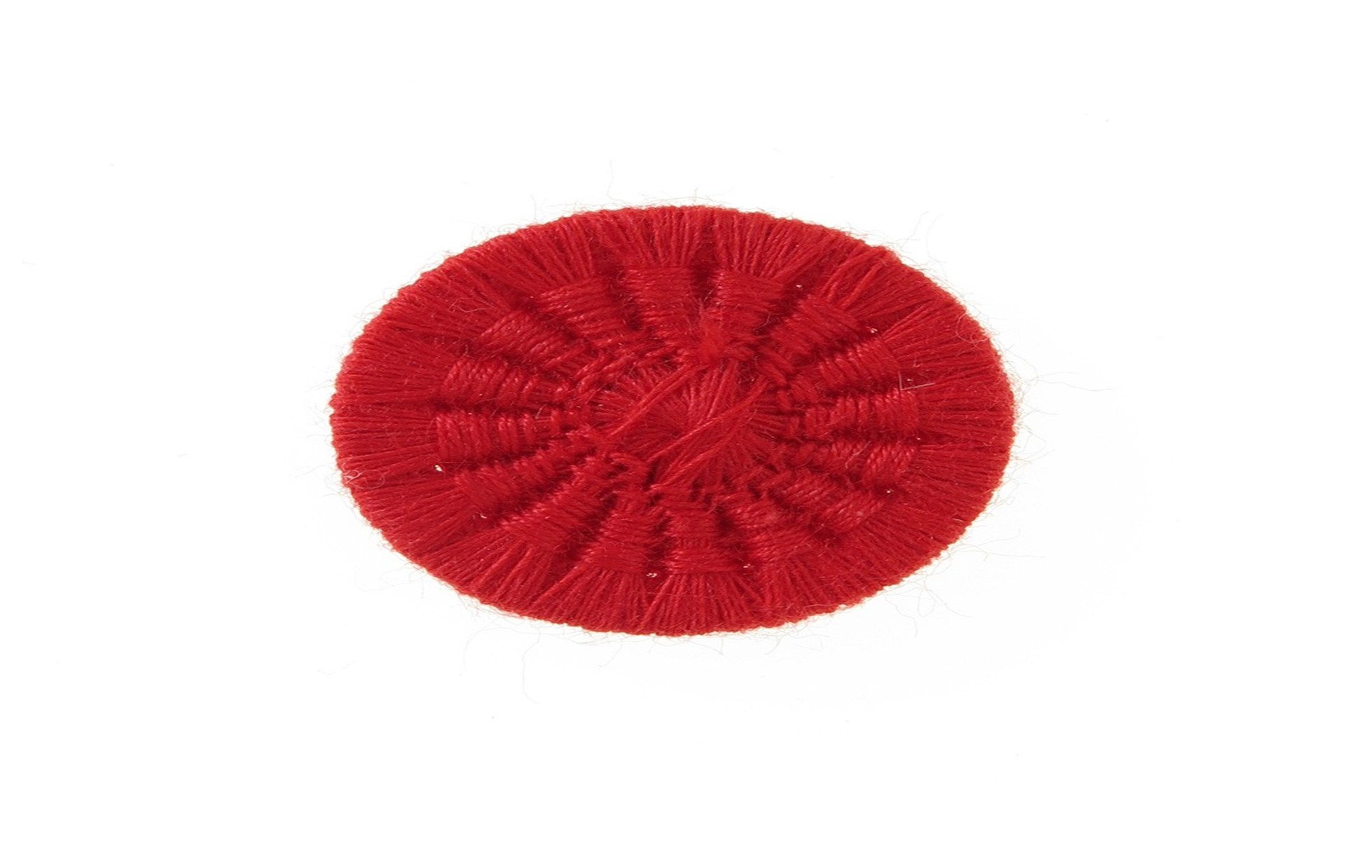 Bouton Mouliné - Eleonore - Rouge Rubis - 18 mm