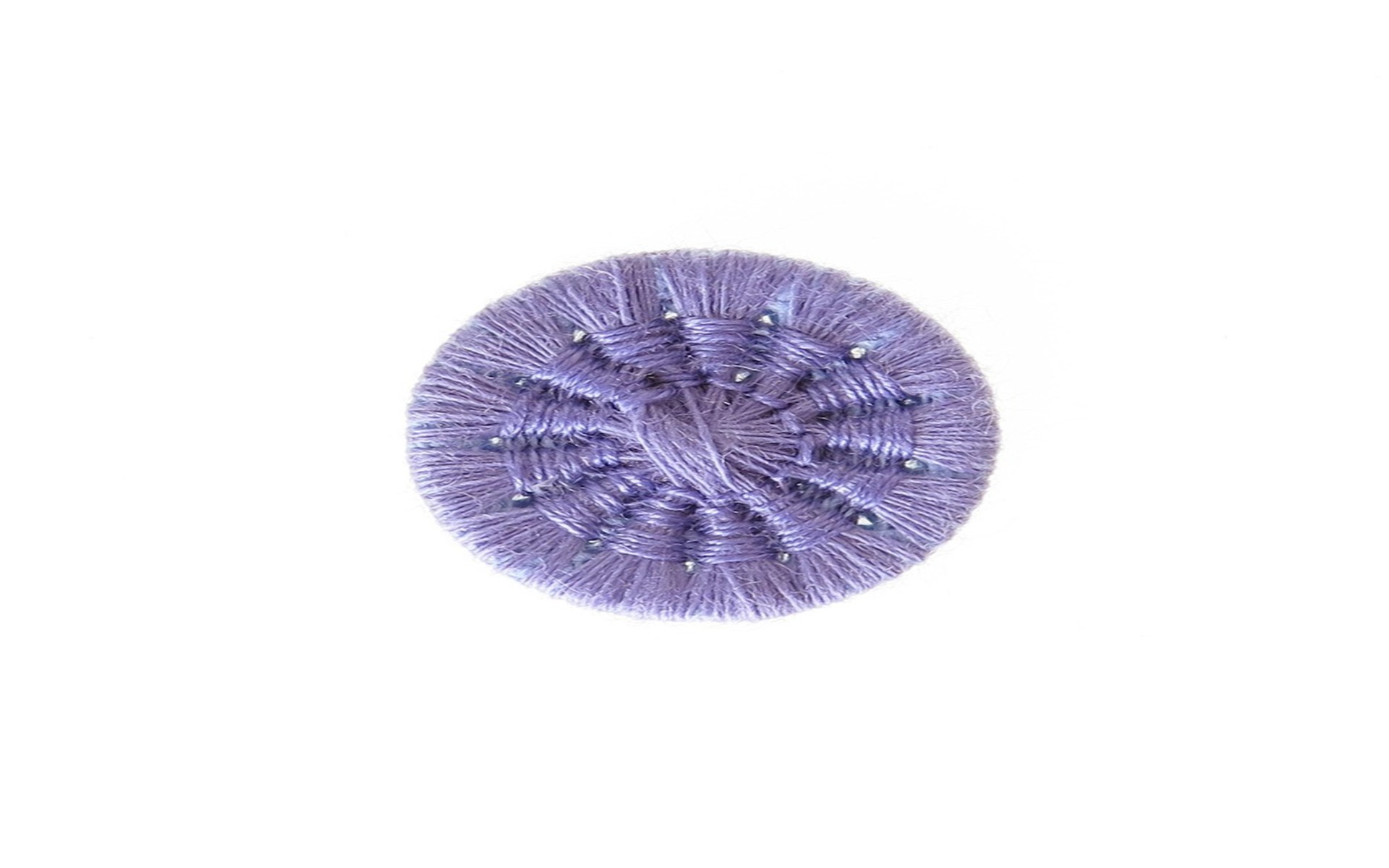 Bouton Mouliné - Eleonore - Bleu Lavande - 15 mm