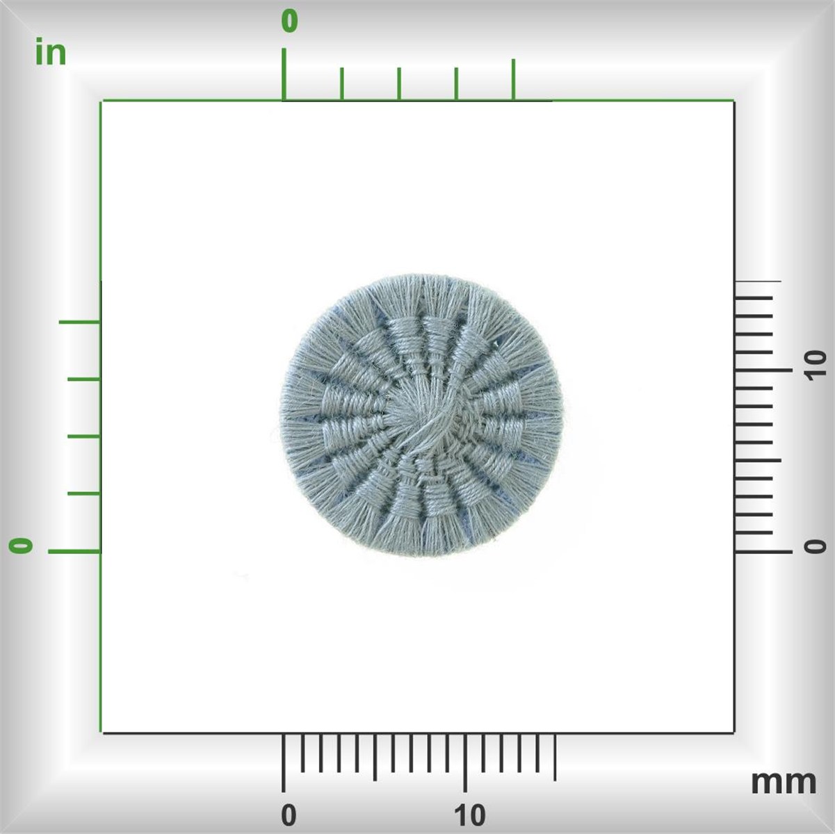 Bouton Mouliné - Eleonore - Ciel - 15 mm